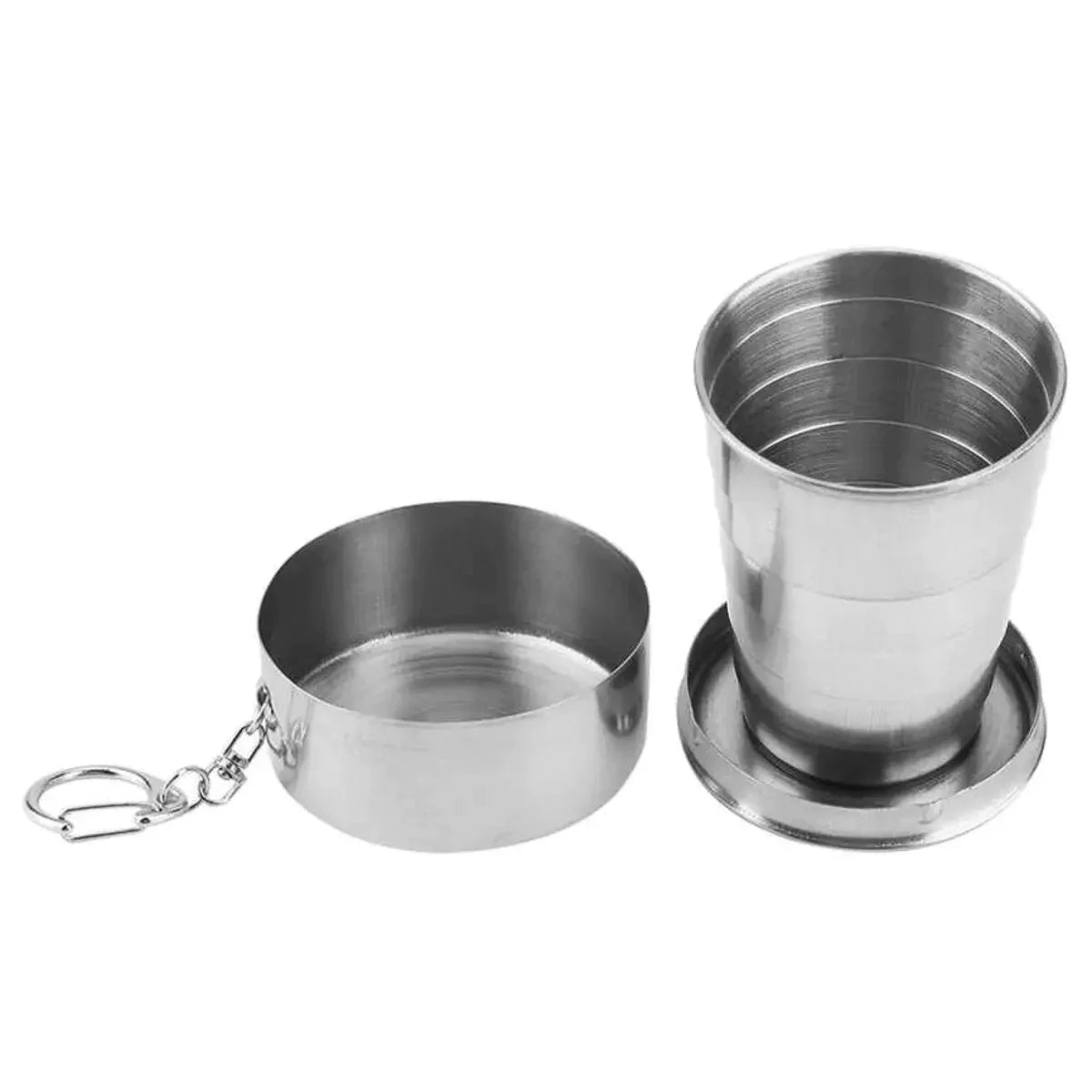 Stainless Steel Collapsible Folding Cup for Traveling Camping DP