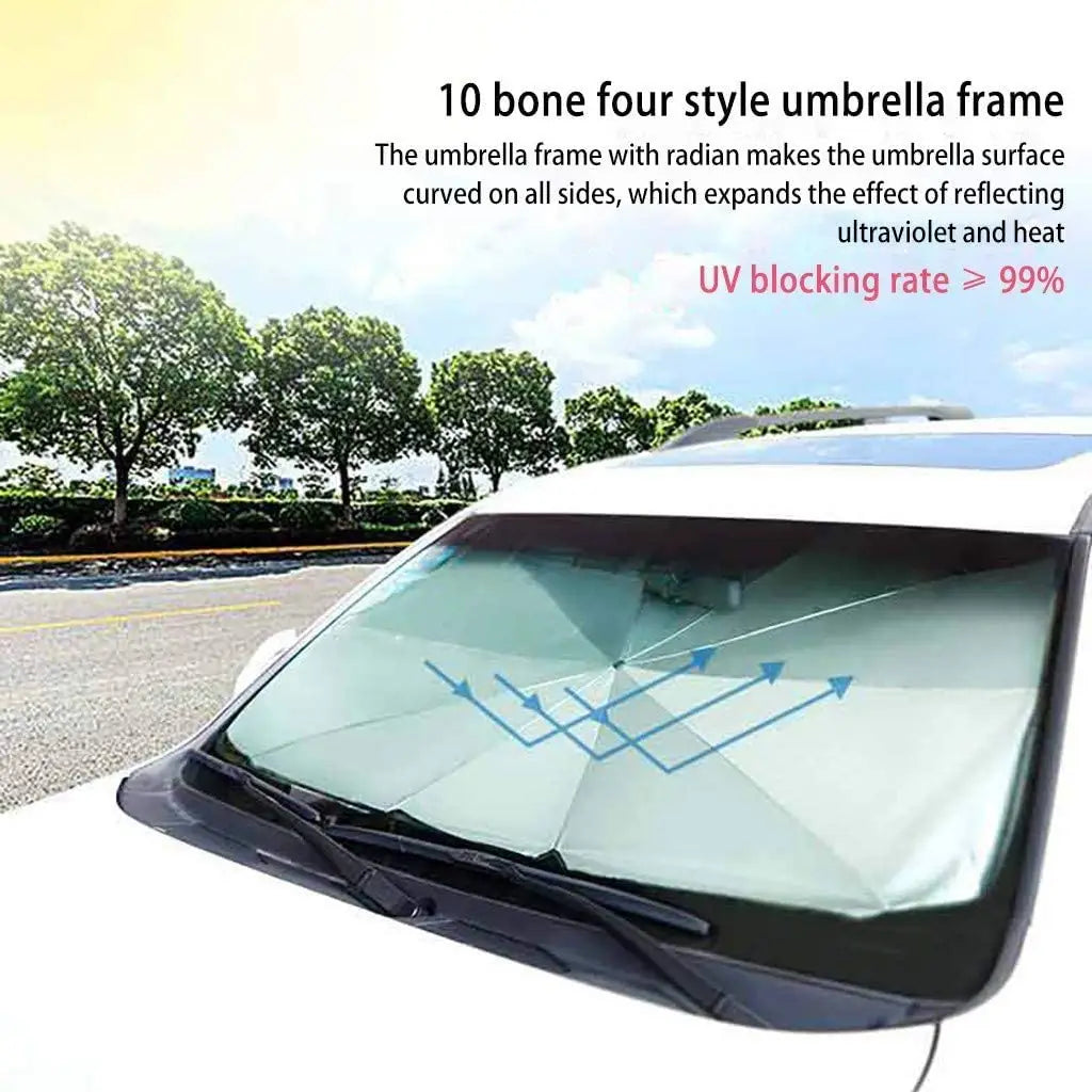 Car Umbrella Sun Shade Cover for Windshield UV Reflecting