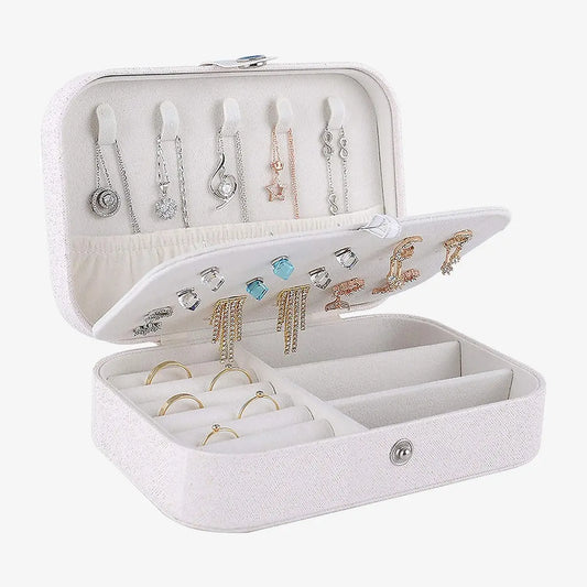 Portable Jewelry Organizer Box with Zipper DP