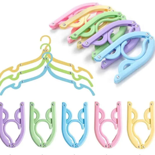 Pack Of 5 Foldable Clothes Hanger / Good Quality Foldable Plastic Hangers