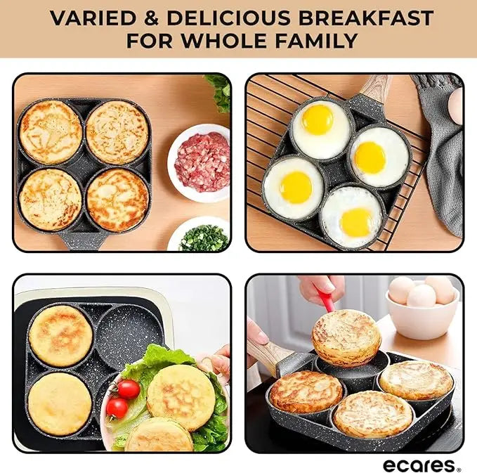 Multifunctional Non-stick 4 Holes Egg Mini Frying Pan