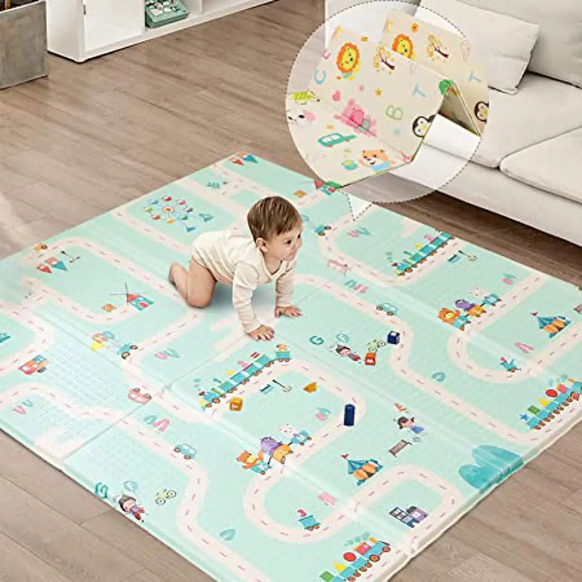 Double Side Baby Playmats Infant Mat Kids Playing Mat DP