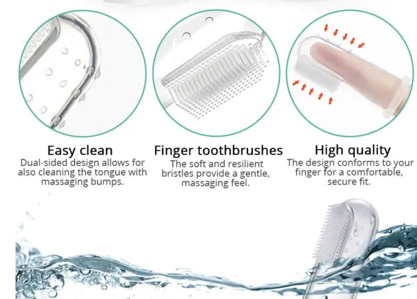 Pack Of 3 Silicone Finger Toothbrush for Kids MD