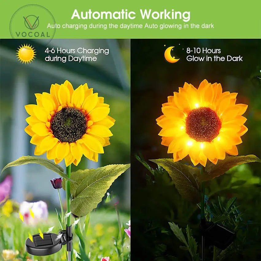 Rechargeable LED Solar Flowers Lights DP