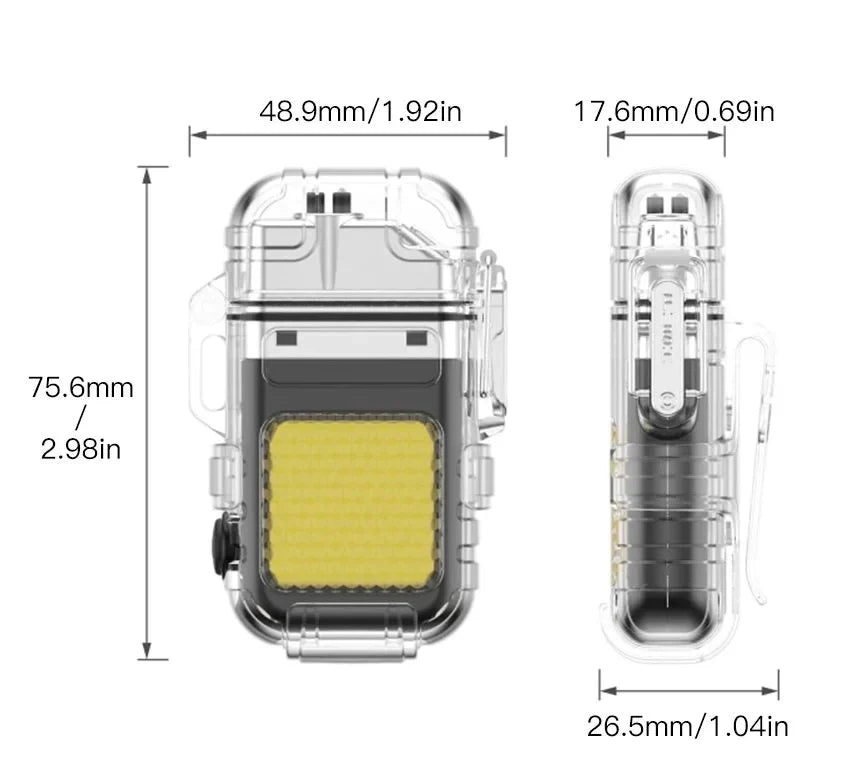 Rechargeable Electric Keychain Lighter With LED Light DP