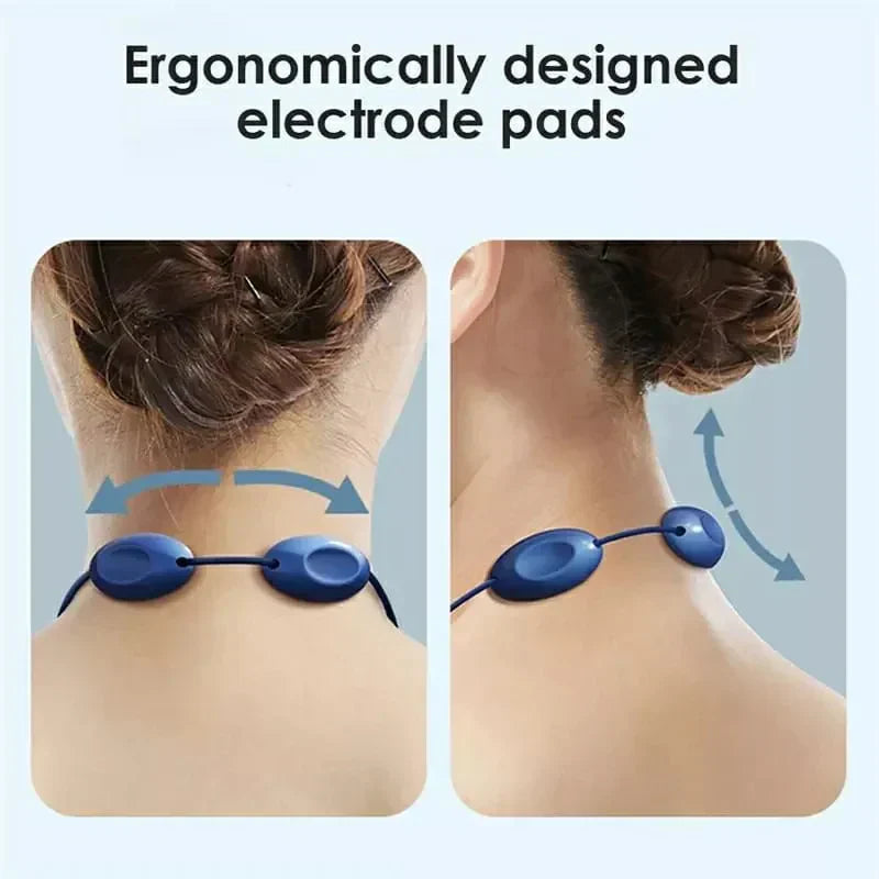 Smart Neck Massager EMS Pulse Heating Pain Relief Health Care Tool ZD