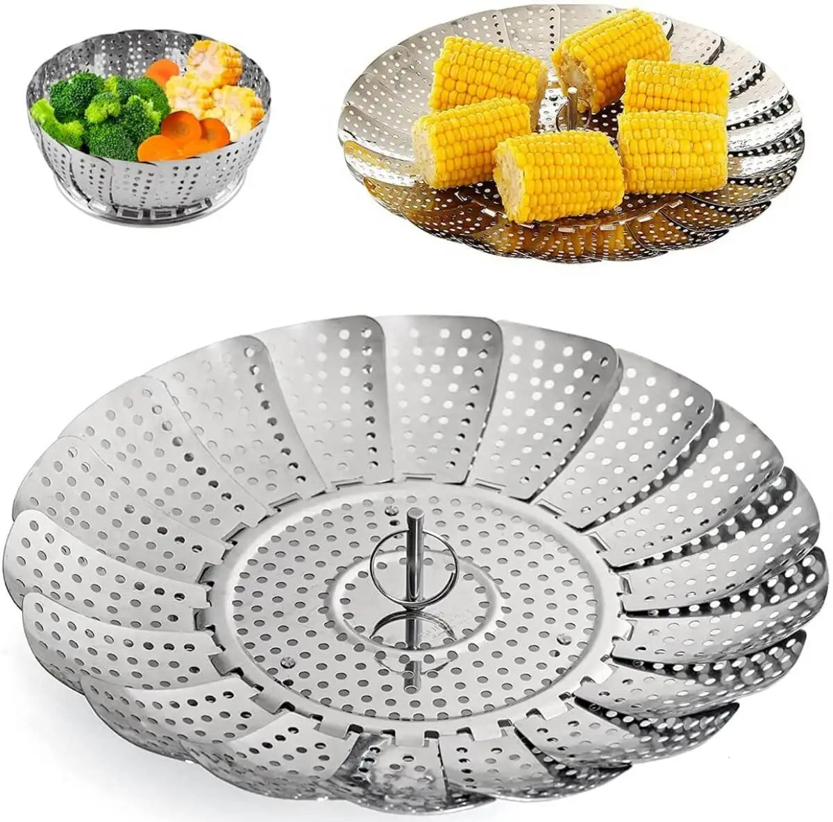 Expandable Steaming Basket | Mesh Steamer Pot MD